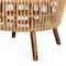 Bali & Pari Nagoya Modern Bohemian Natural Rattan Wide Seat Lounge Chair 235-13342-ZORO - alternate 8